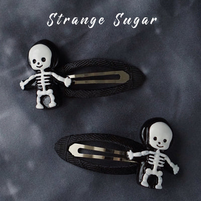 Strange Sugar - Gothic Headdress, Hallowen Skull Bat Hairclip - Image 10