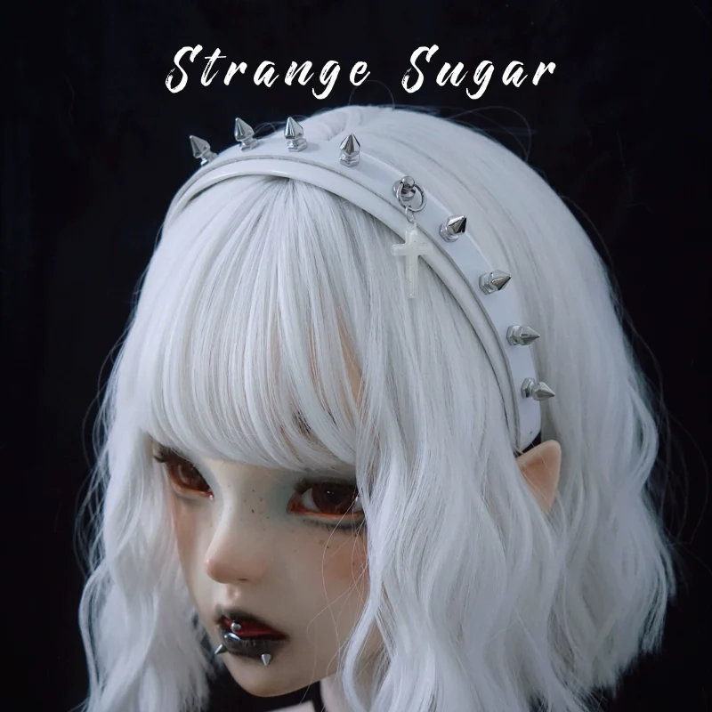 Strange Sugar - Gothic Lolita KC Faux Leather Punk Lolita Hair Accessories - Image 3