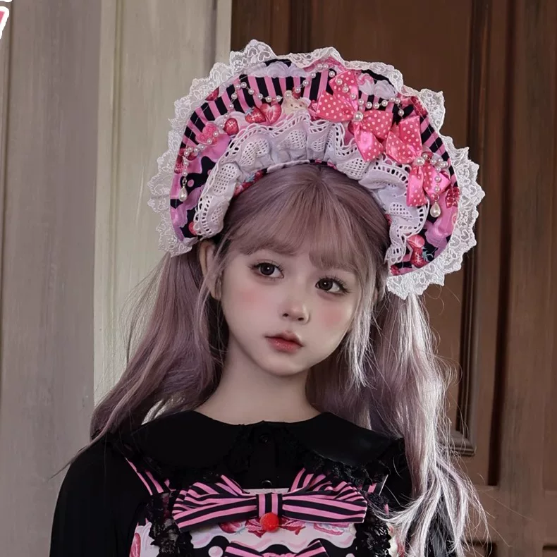 Strawberry Parfait - Strawberry Print Sweet Lolita JSK Dress, Side Pocket - Image 12