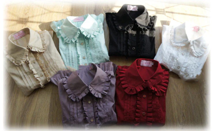 Multicolors Short Sleeve Cotton Lolita Blouse - Image 12