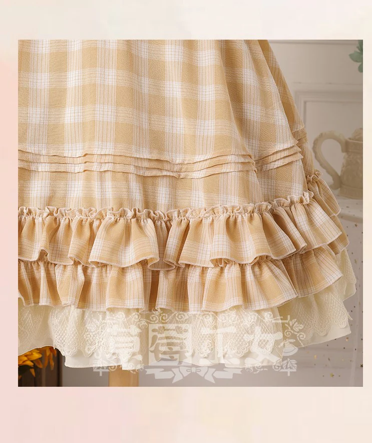 Tartan Sailor Lolita OP Dress - Image 16