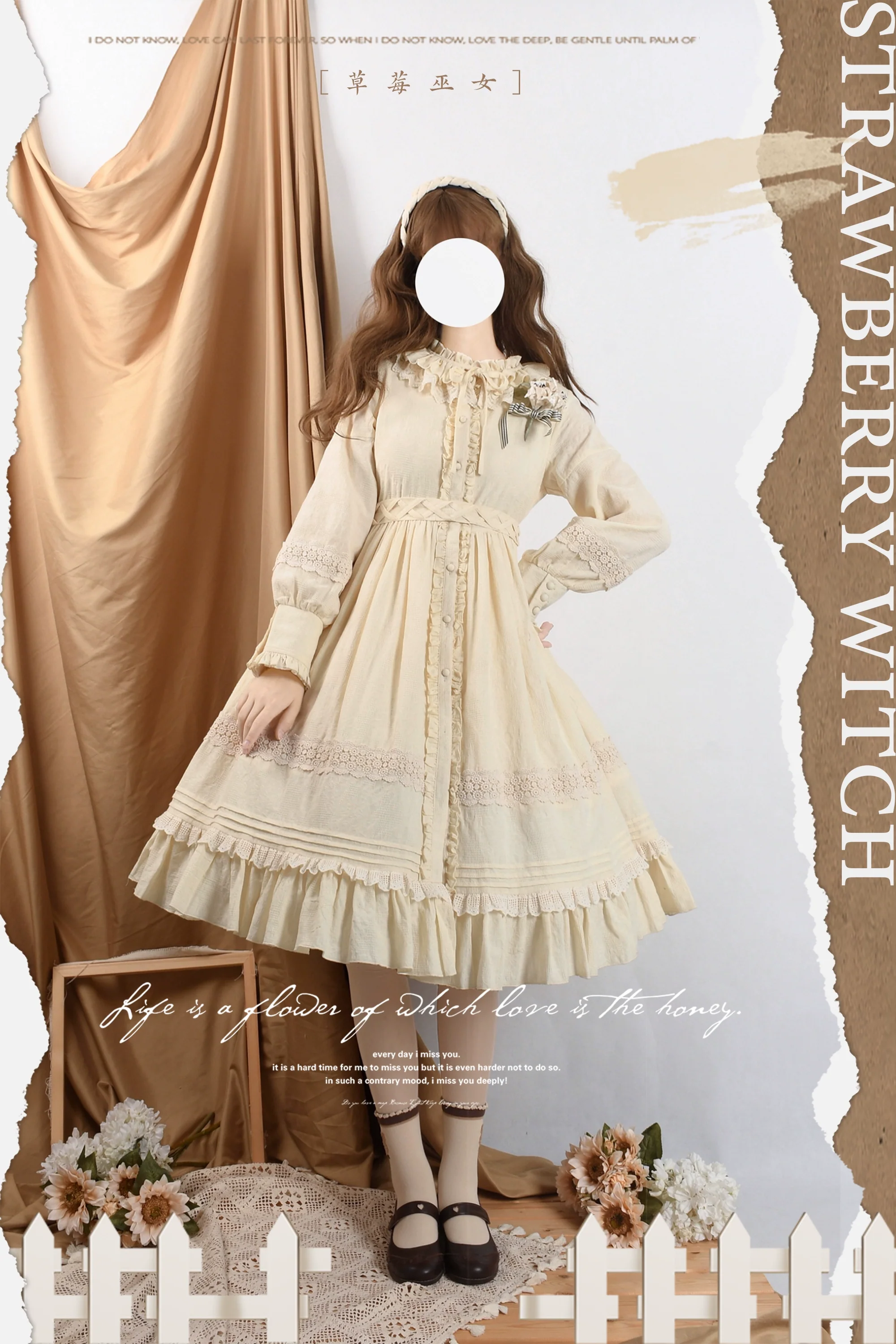 The Spring - Cotton Lolita OP Dress with Long Sleeve - Image 20