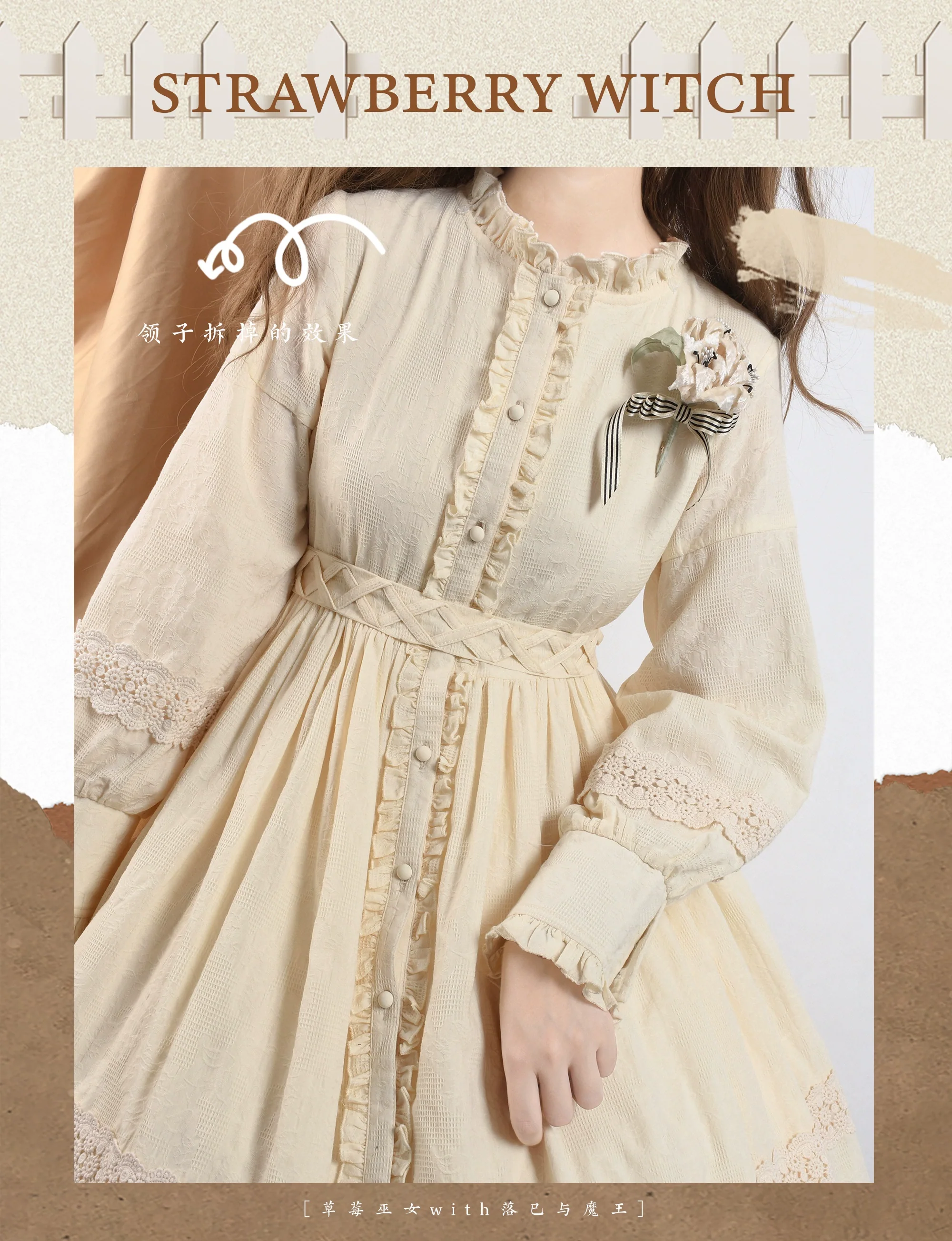 The Spring - Cotton Lolita OP Dress with Long Sleeve - Image 21