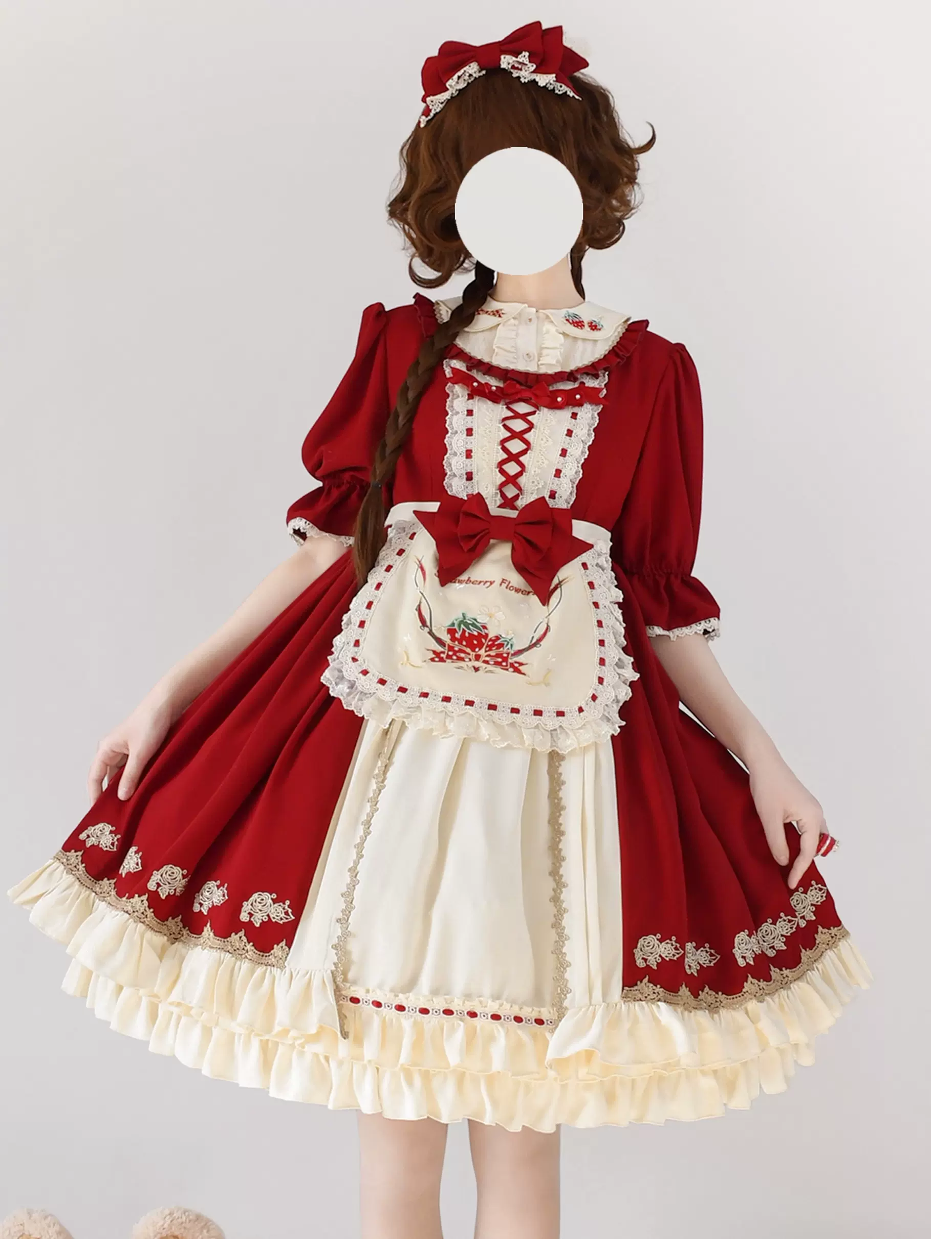 Tochigi Girl - Sweet Lolita Strawberry Embroidered Dress - Image 22