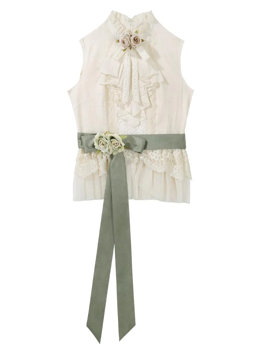 Morning Moments - Summer Lolita-inspired Chinese-style Skirt Set - Image 3