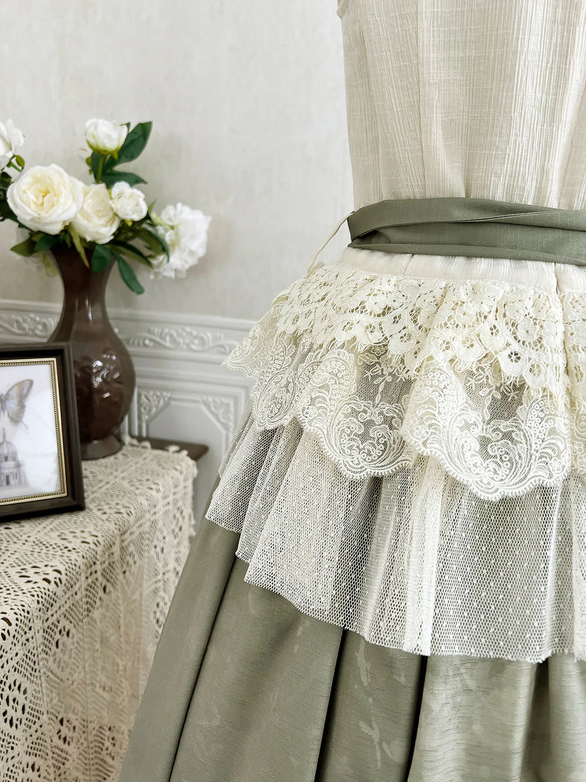 Morning Moments - Summer Lolita-inspired Chinese-style Skirt Set - Image 8