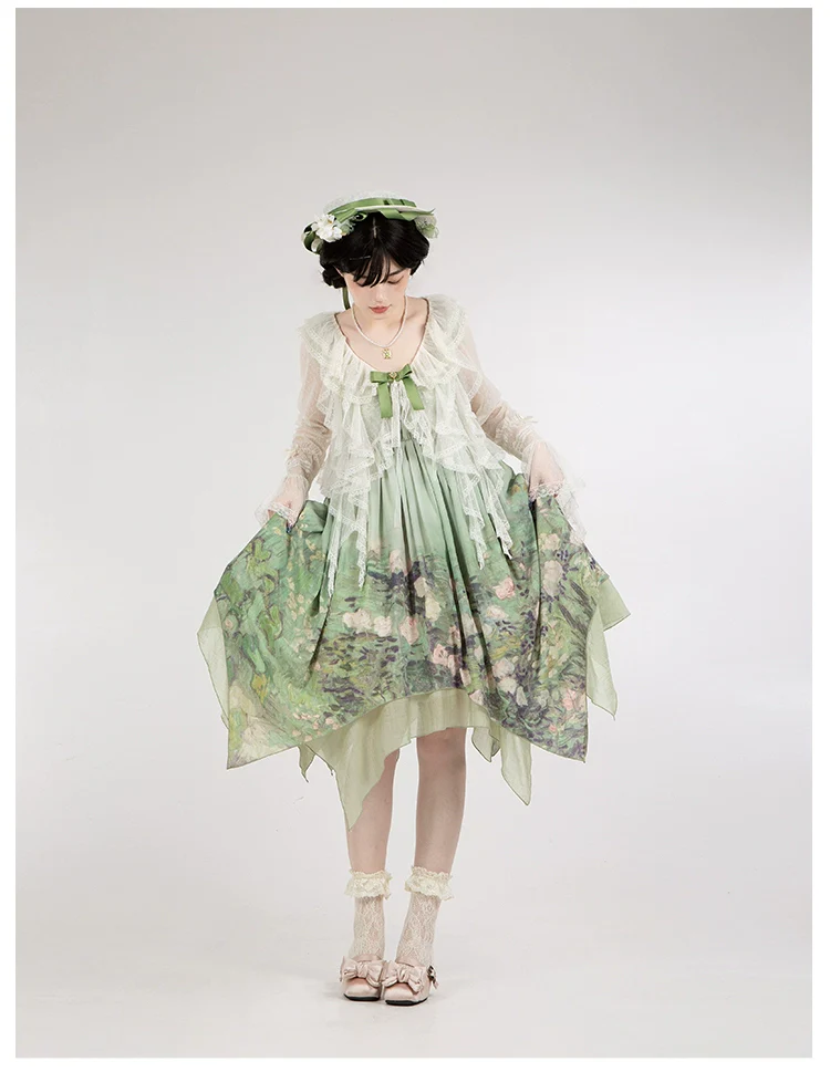 With PUJI - Letters and Poetry - Summer Classic Lolita Tulle Lace Bolero with Multi-Color - Image 11