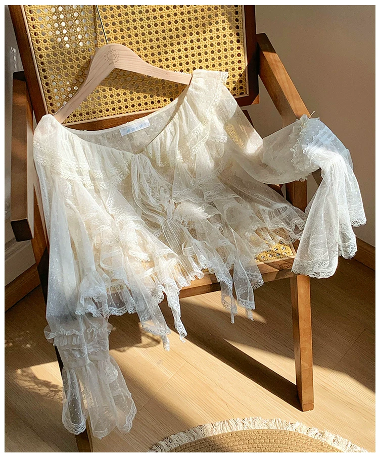 With PUJI - Letters and Poetry - Summer Classic Lolita Tulle Lace Bolero with Multi-Color - Image 20