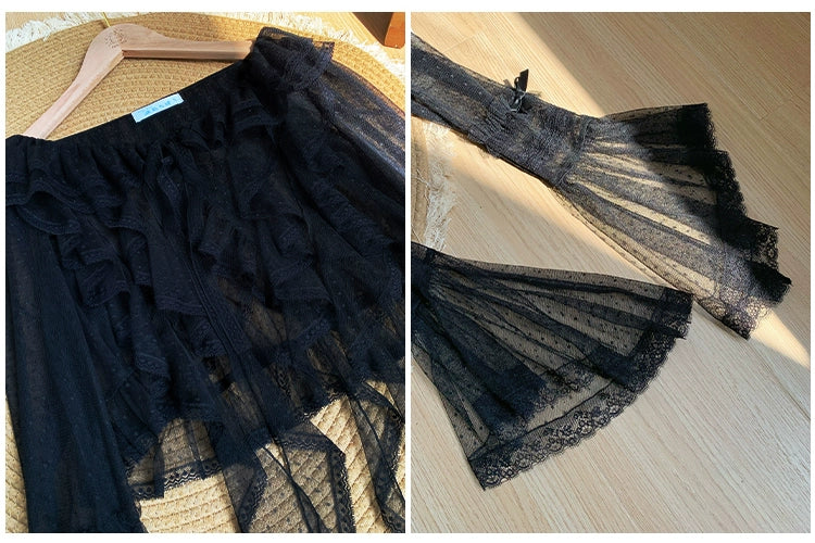 With PUJI - Letters and Poetry - Summer Classic Lolita Tulle Lace Bolero with Multi-Color - Image 24