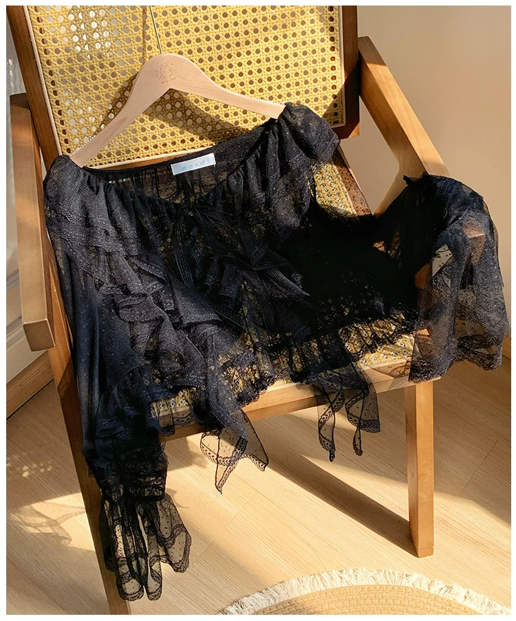 With PUJI - Letters and Poetry - Summer Classic Lolita Tulle Lace Bolero with Multi-Color - Image 25