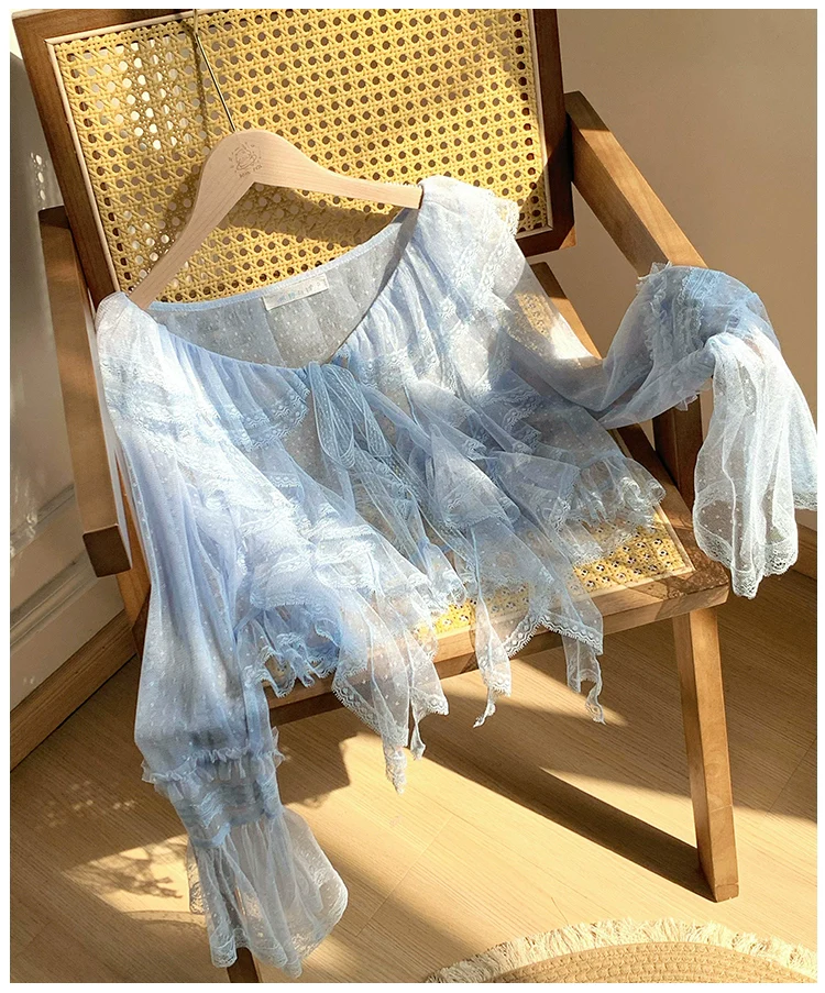 With PUJI - Letters and Poetry - Summer Classic Lolita Tulle Lace Bolero with Multi-Color - Image 30
