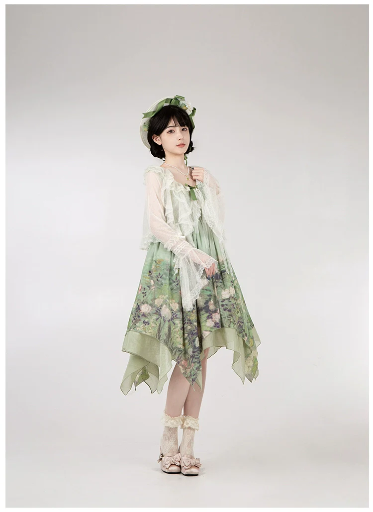 With PUJI - Letters and Poetry - Summer Classic Lolita Tulle Lace Bolero with Multi-Color - Image 9