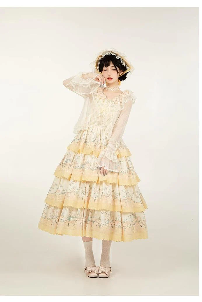 With PUJI - Flower Visage - Summer Lolita Sheer Cardigan with Rose Brooch - Image 33