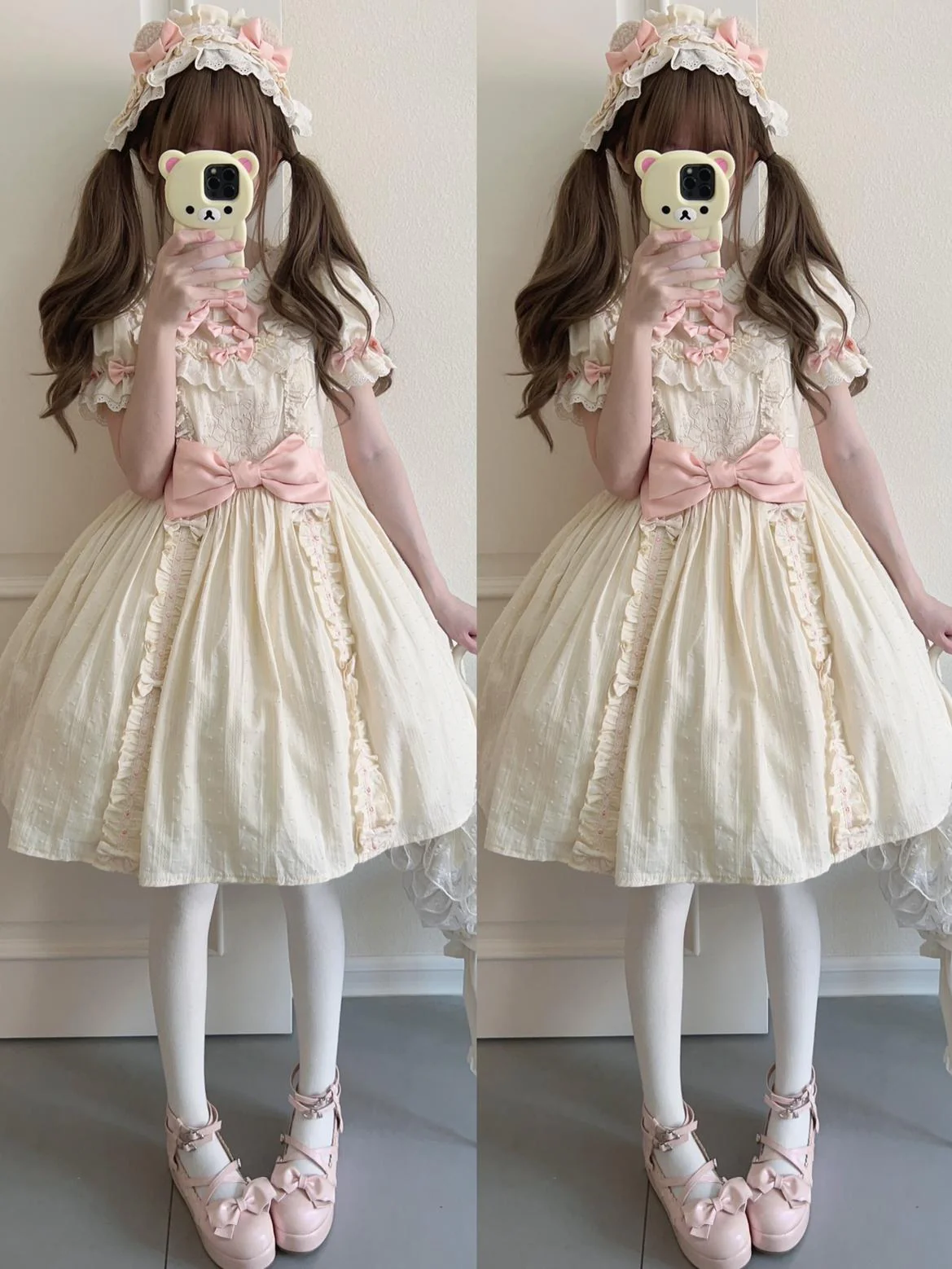 Seventeen Girls - Vintage Sweet Bear - Sweet Lolita OP Fullset Lolita Headdress - Image 3