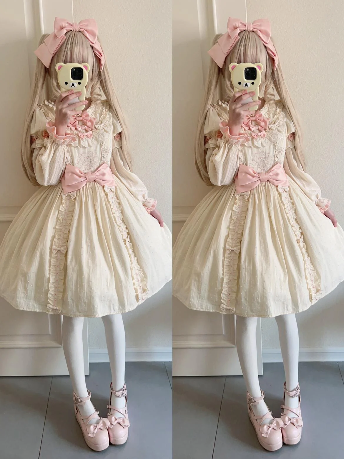 Seventeen Girls - Vintage Sweet Bear - Sweet Lolita OP Fullset Lolita Headdress - Image 4