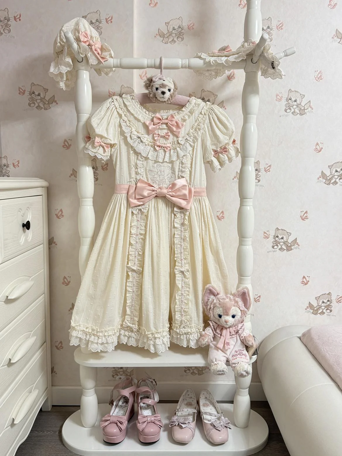 Seventeen Girls - Vintage Sweet Bear - Sweet Lolita OP Fullset Lolita Headdress - Image 5