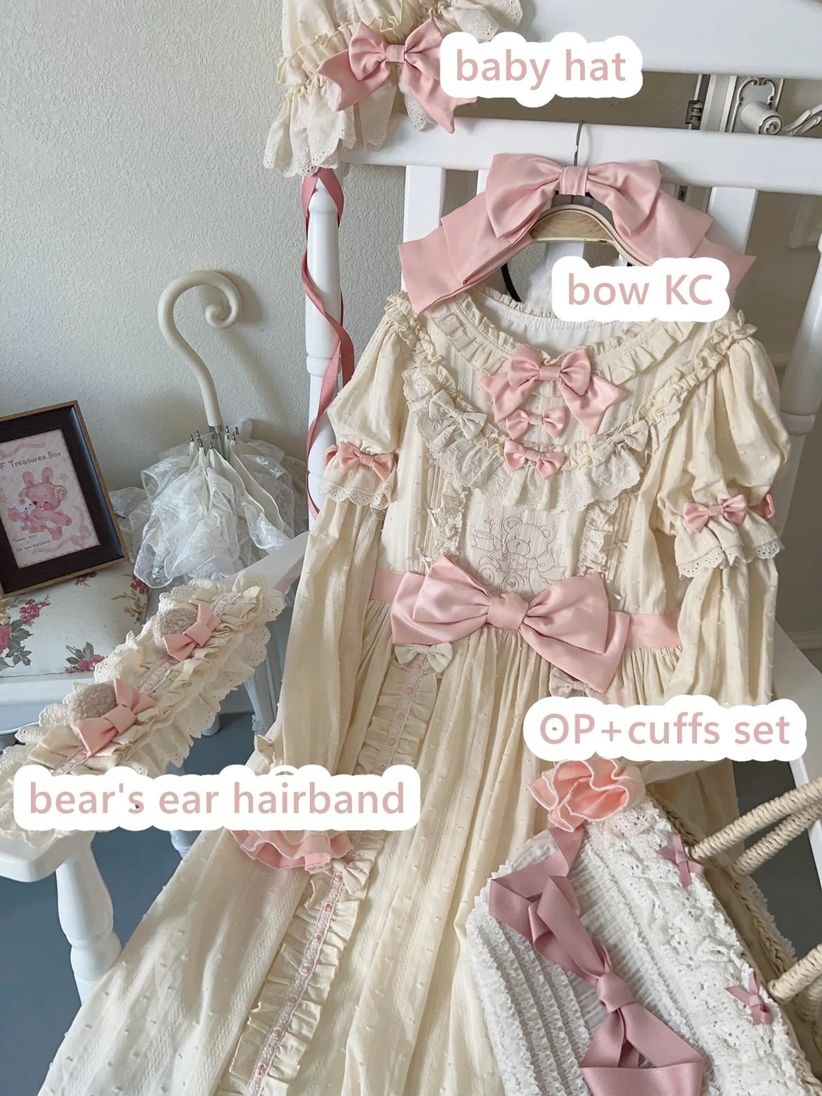 Seventeen Girls - Vintage Sweet Bear - Sweet Lolita OP Fullset Lolita Headdress - Image 7