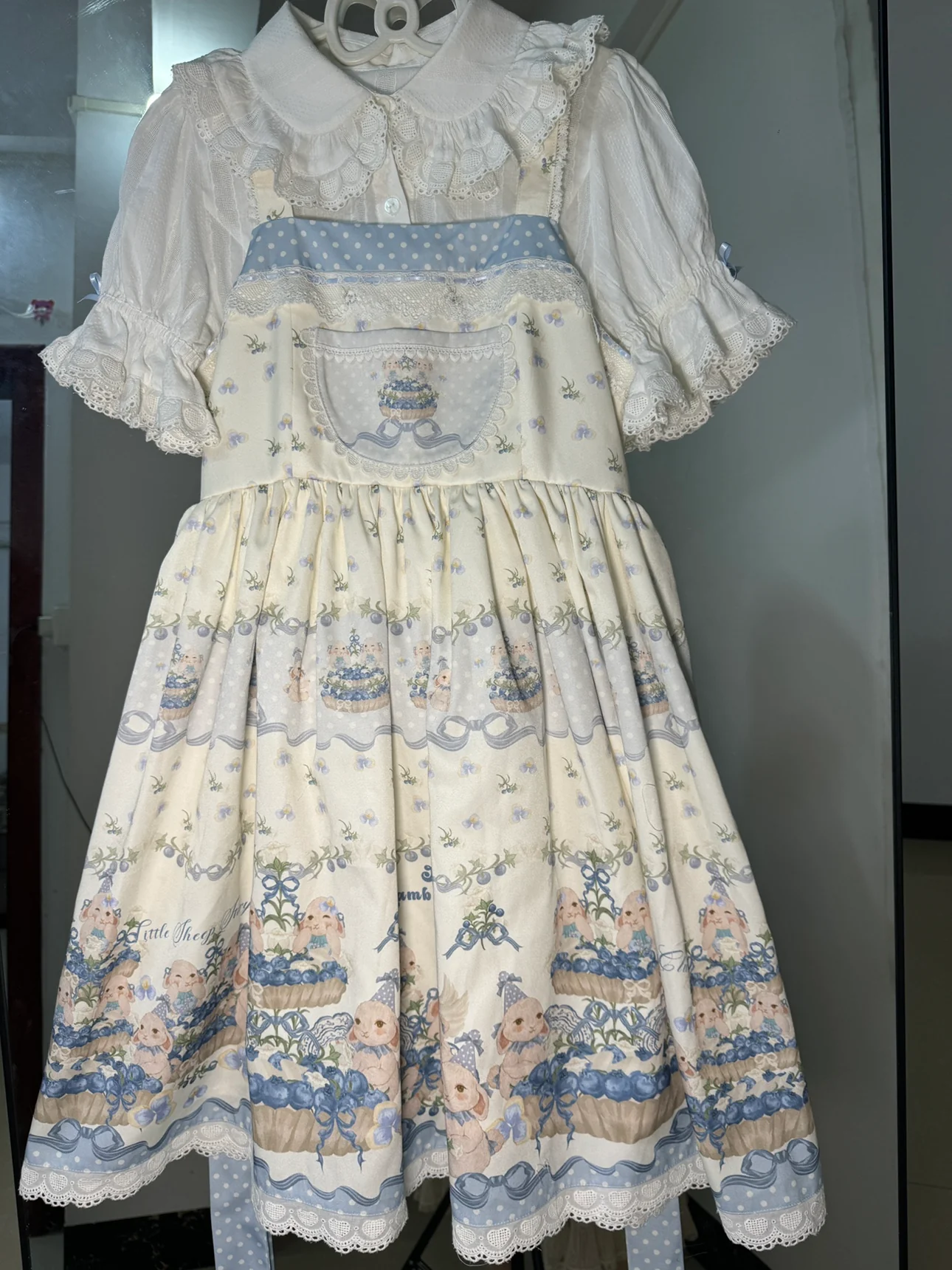 Akiyama Future Studio - Blueberry Tart Party - Sweet Blue Lolita Salopette Dress Blueberry Tart Print JSK Dress - Image 21