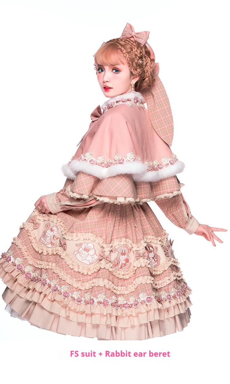 Youpairui - Helford - Sweet Coordinated Lolita Suit Pink Plaid Lolita SK Set - Image 20