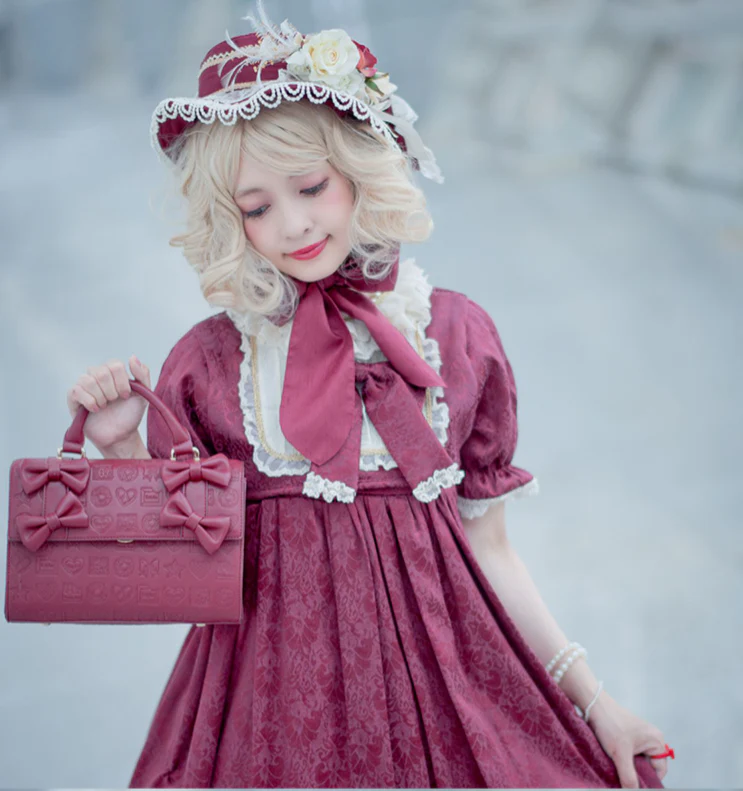 Lovelylota - Sweet Heart Embossed Chocolate Lolita Bag - Image 13
