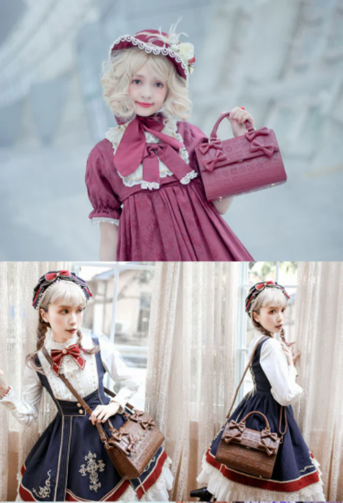 Lovelylota - Sweet Heart Embossed Chocolate Lolita Bag - Image 14