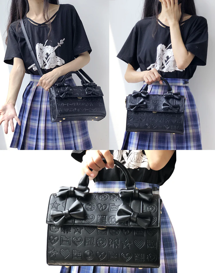 Lovelylota - Sweet Heart Embossed Chocolate Lolita Bag - Image 18