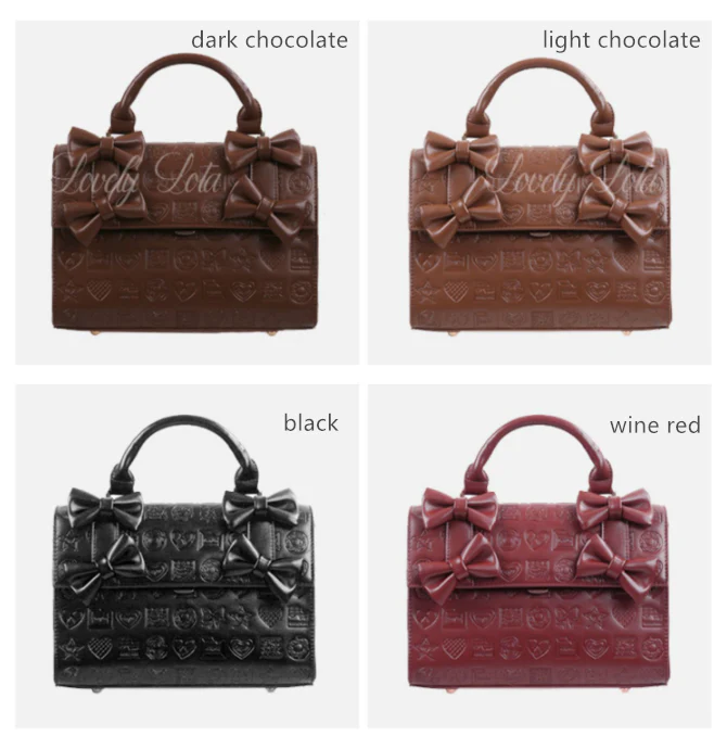 Lovelylota - Sweet Heart Embossed Chocolate Lolita Bag - Image 7