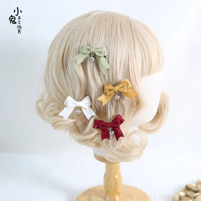 Xiaogui - Sweet Japan Fashion Lolita Bell Bow Clip - Image 3
