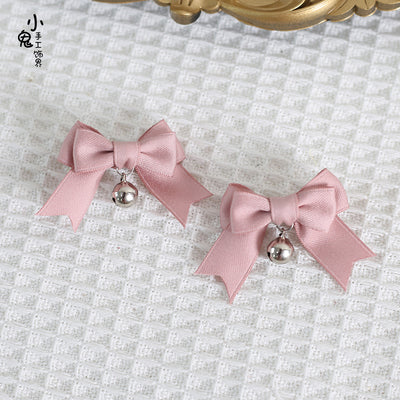Xiaogui - Sweet Japan Fashion Lolita Bell Bow Clip - Image 5