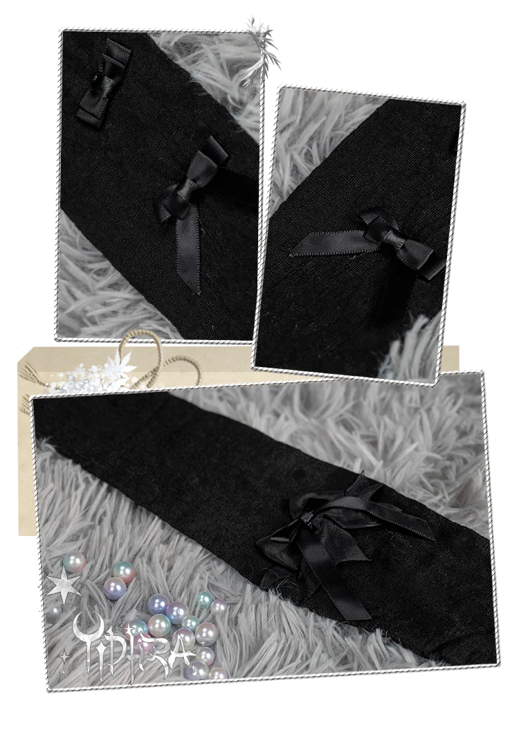 Yidhra - Sweet Lolita Black and White Summer Pantyhose - Image 10