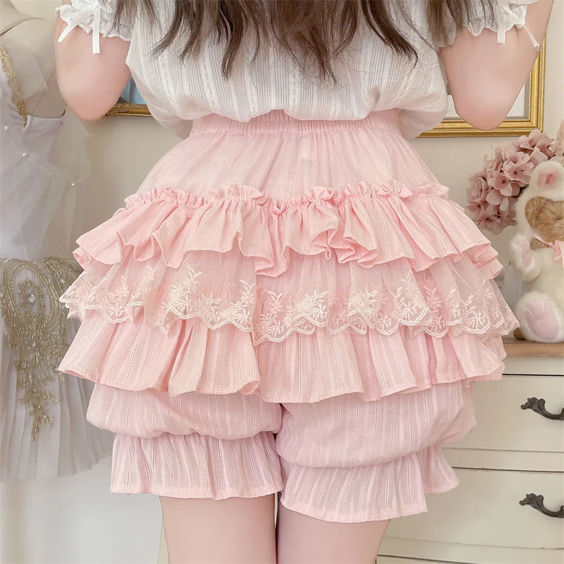 Cotton Sweet Lolita Bloomers, Tiered Ruffle - Image 10