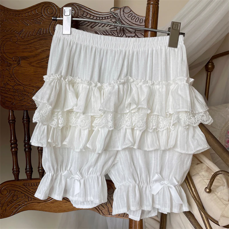 Cotton Sweet Lolita Bloomers, Tiered Ruffle - Image 17
