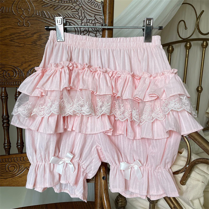 Cotton Sweet Lolita Bloomers, Tiered Ruffle - Image 18