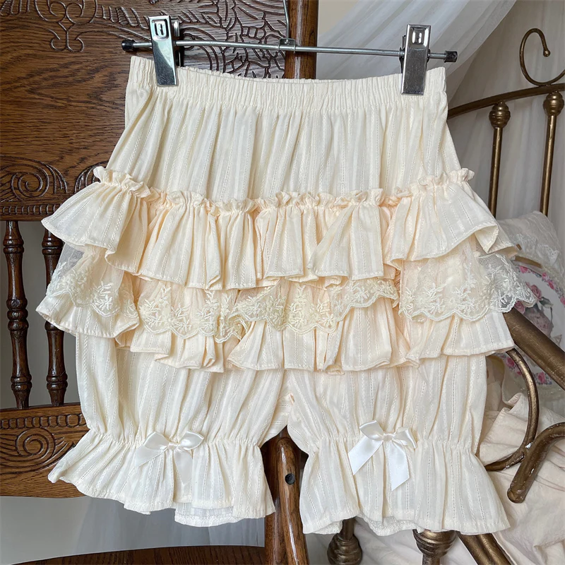 Cotton Sweet Lolita Bloomers, Tiered Ruffle - Image 3