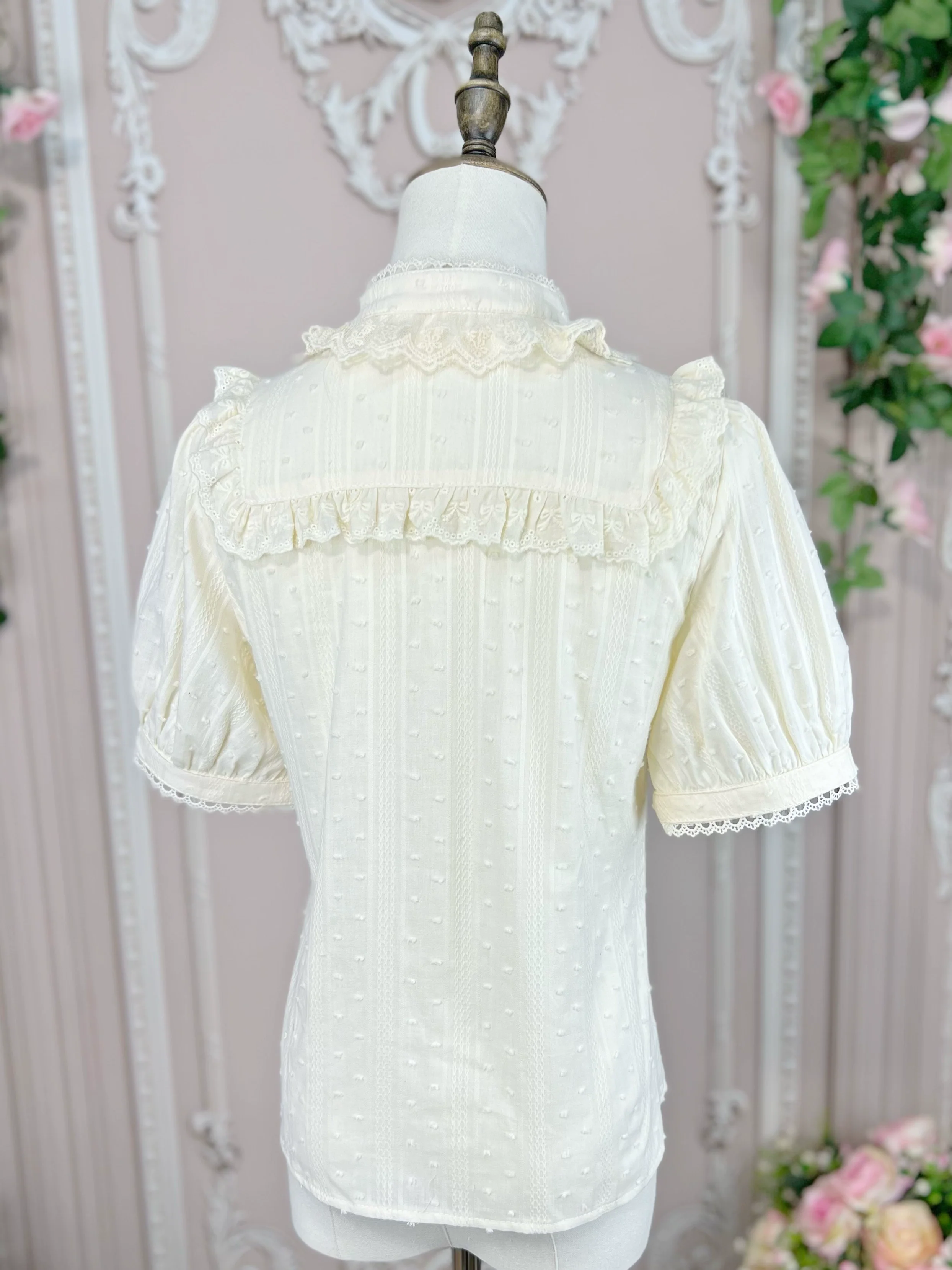 Sweet Lolita Blouse Cotton Summer Short Sleeve Shirt - Image 18
