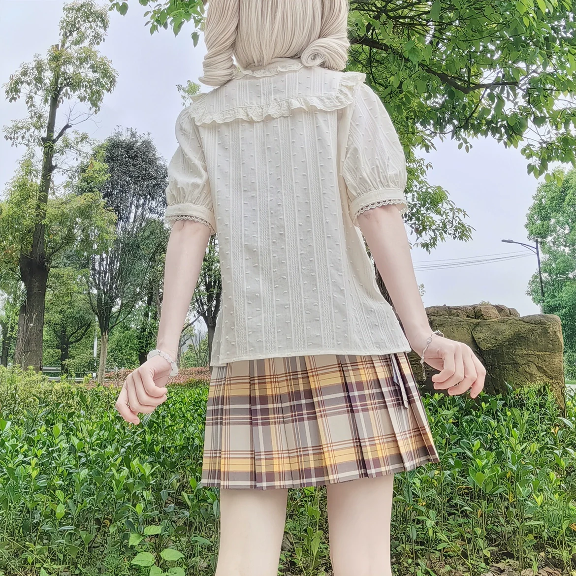 Sweet Lolita Blouse Cotton Summer Short Sleeve Shirt - Image 25