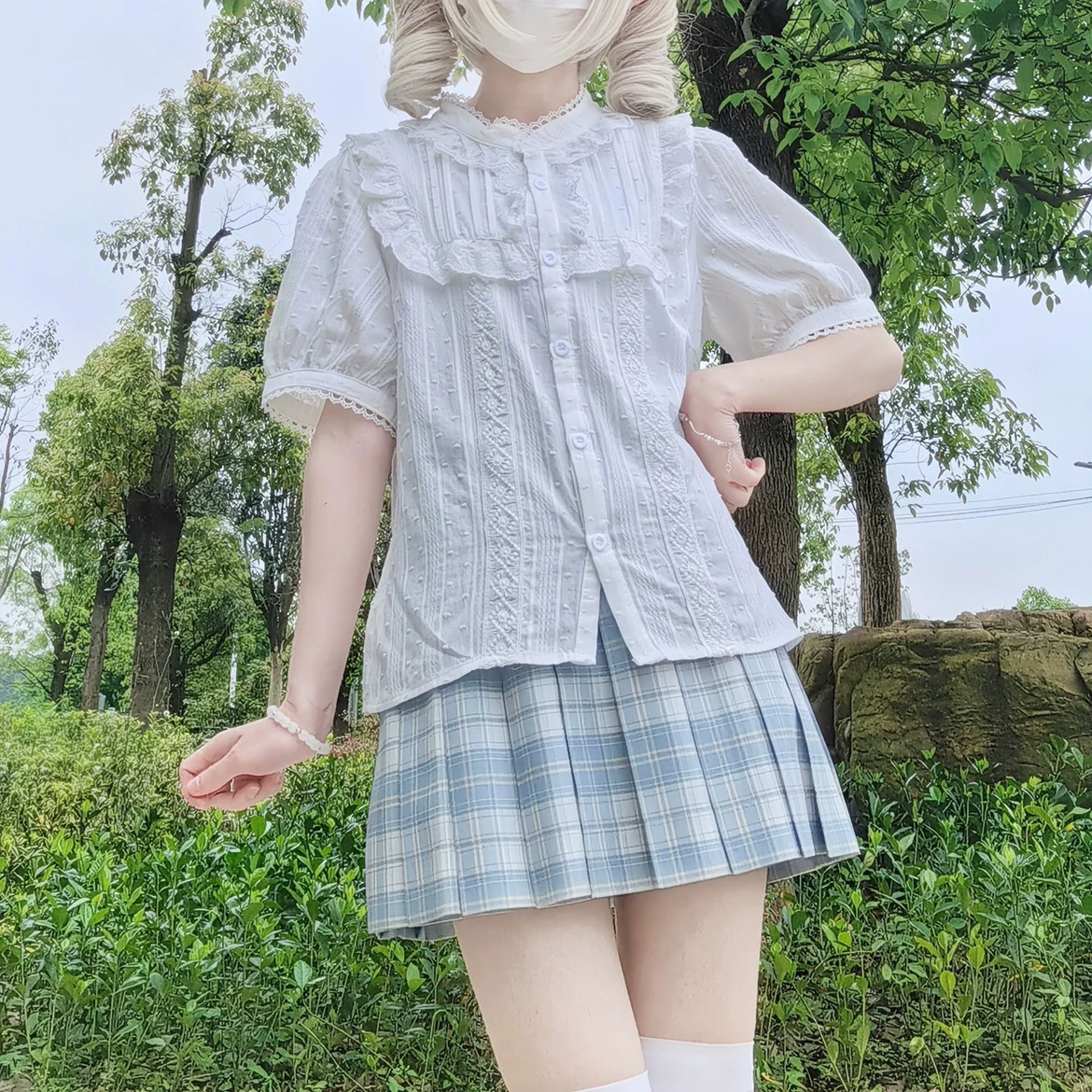 Sweet Lolita Blouse Cotton Summer Short Sleeve Shirt - Image 27
