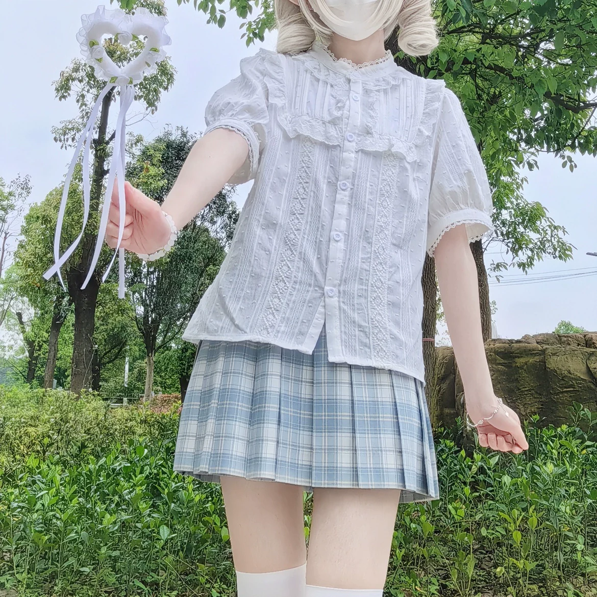 Sweet Lolita Blouse Cotton Summer Short Sleeve Shirt - Image 29