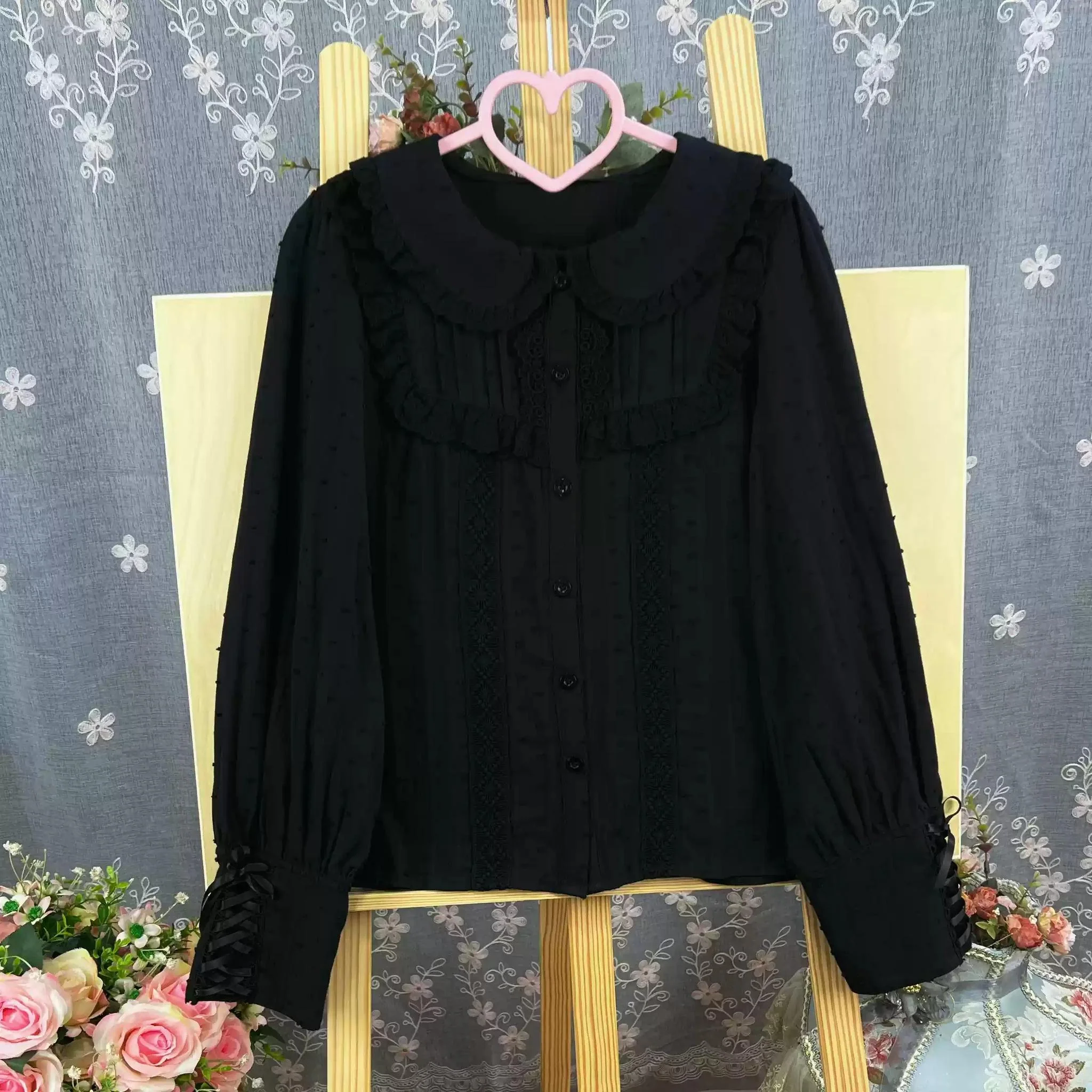 Sweet Lolita Blouse Cotton Summer Short Sleeve Shirt - Image 39