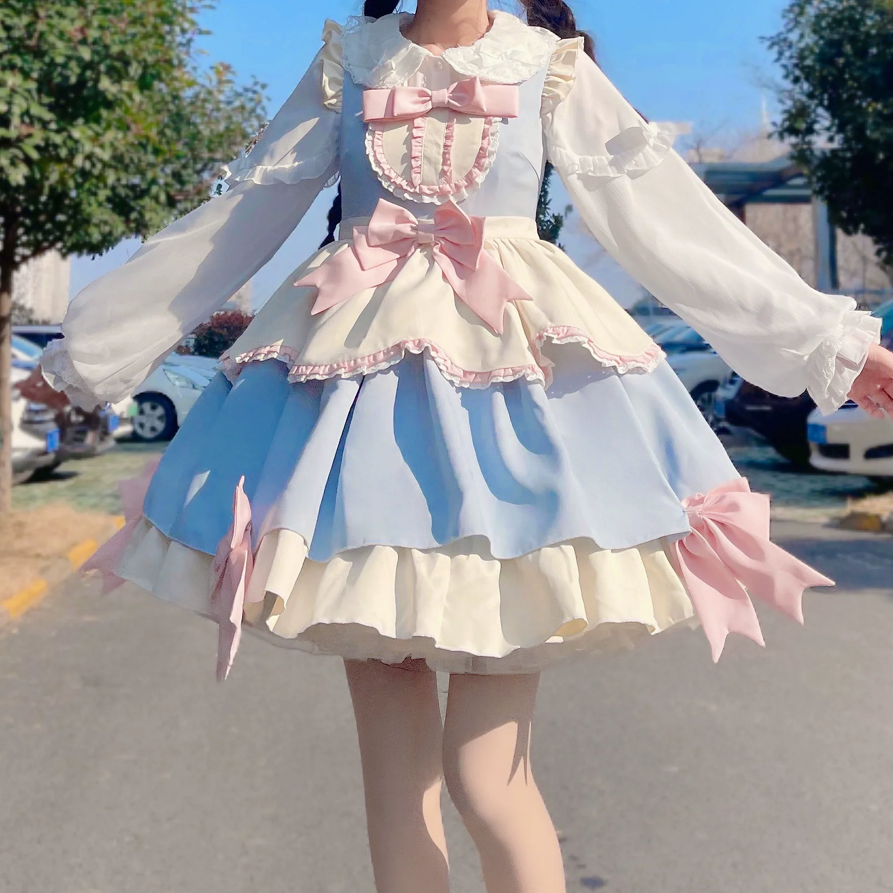 Sweet Lolita Blouse Double-layered Puff Sleeves Lolita Shirt - Image 16