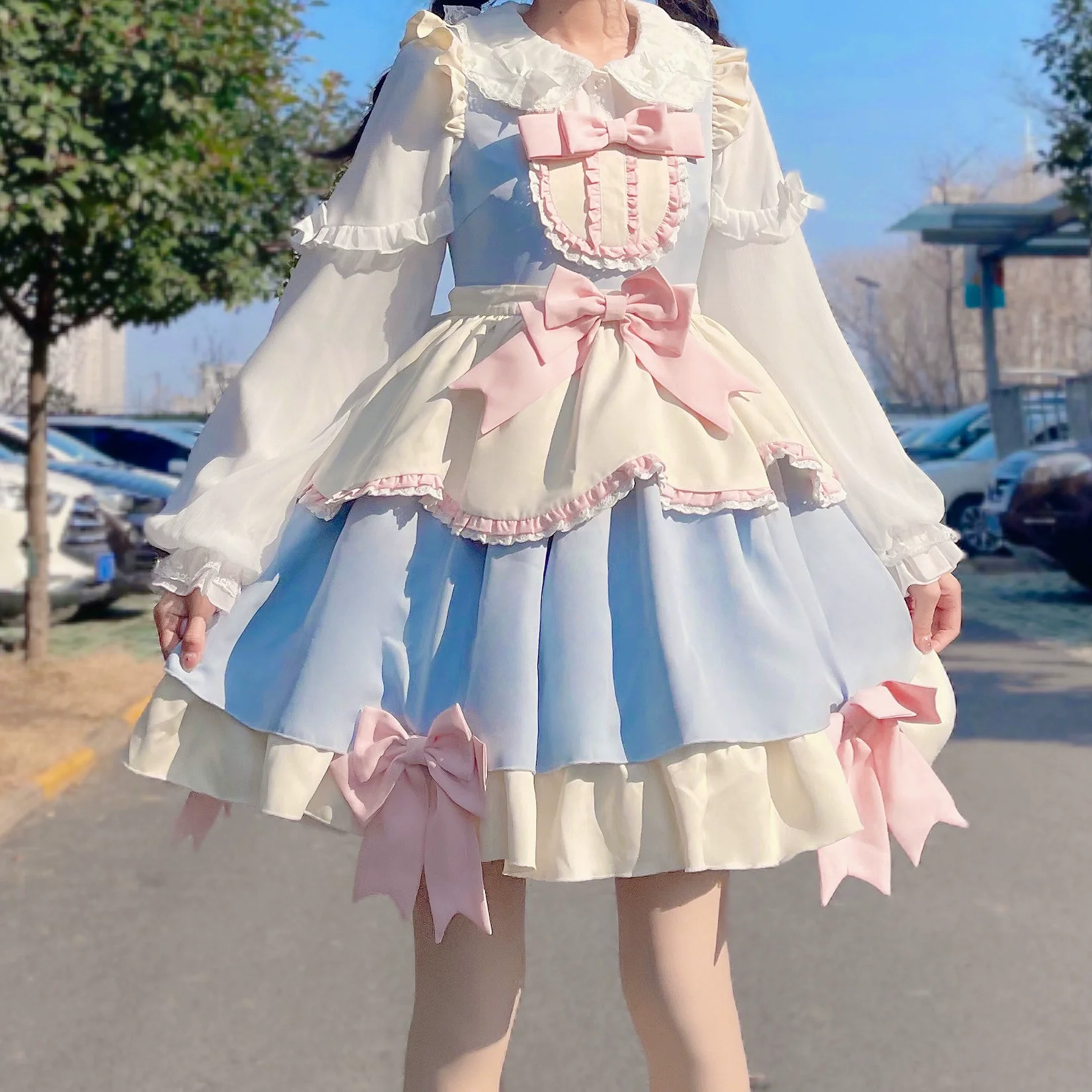 Sweet Lolita Blouse Double-layered Puff Sleeves Lolita Shirt - Image 19