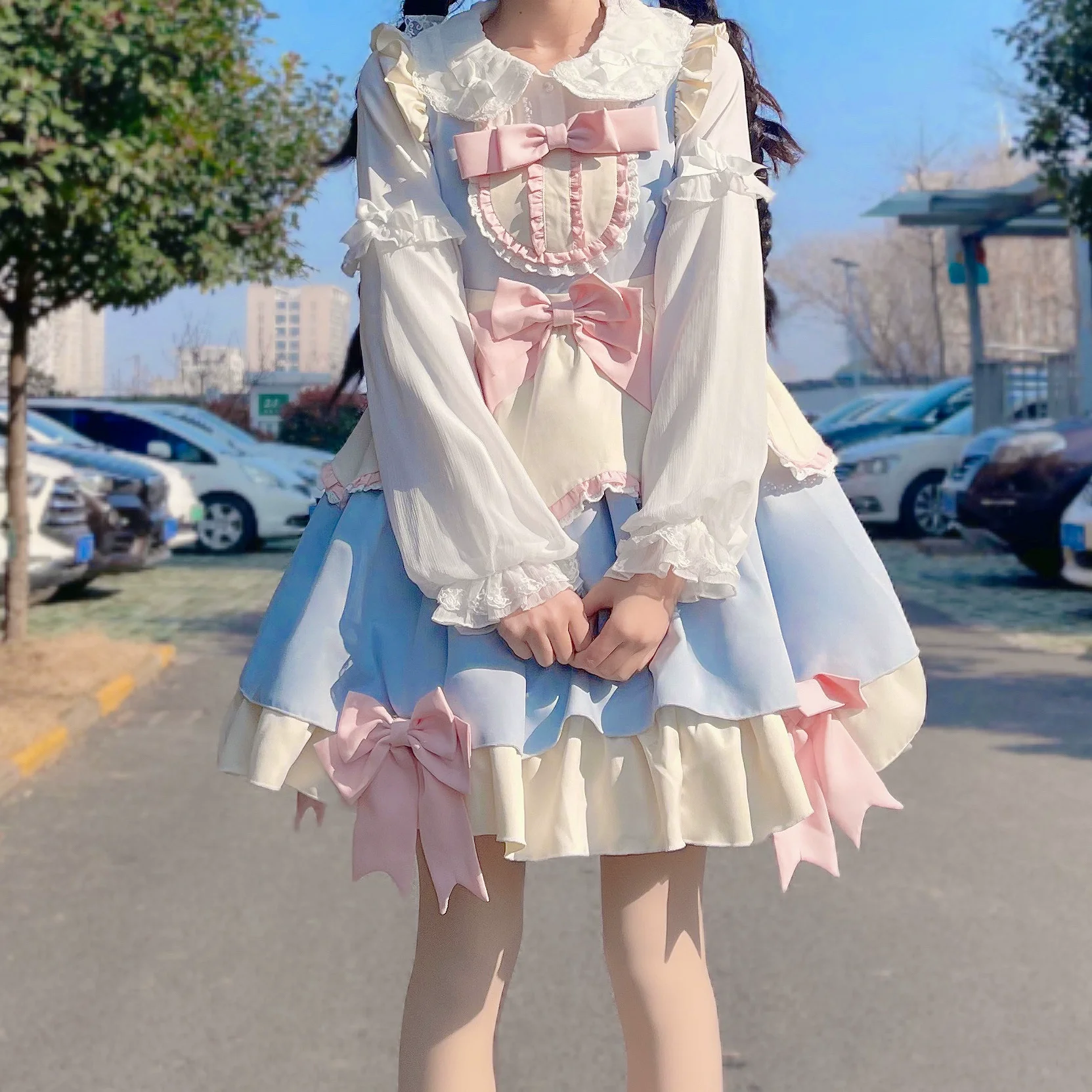 Sweet Lolita Blouse Double-layered Puff Sleeves Lolita Shirt - Image 20