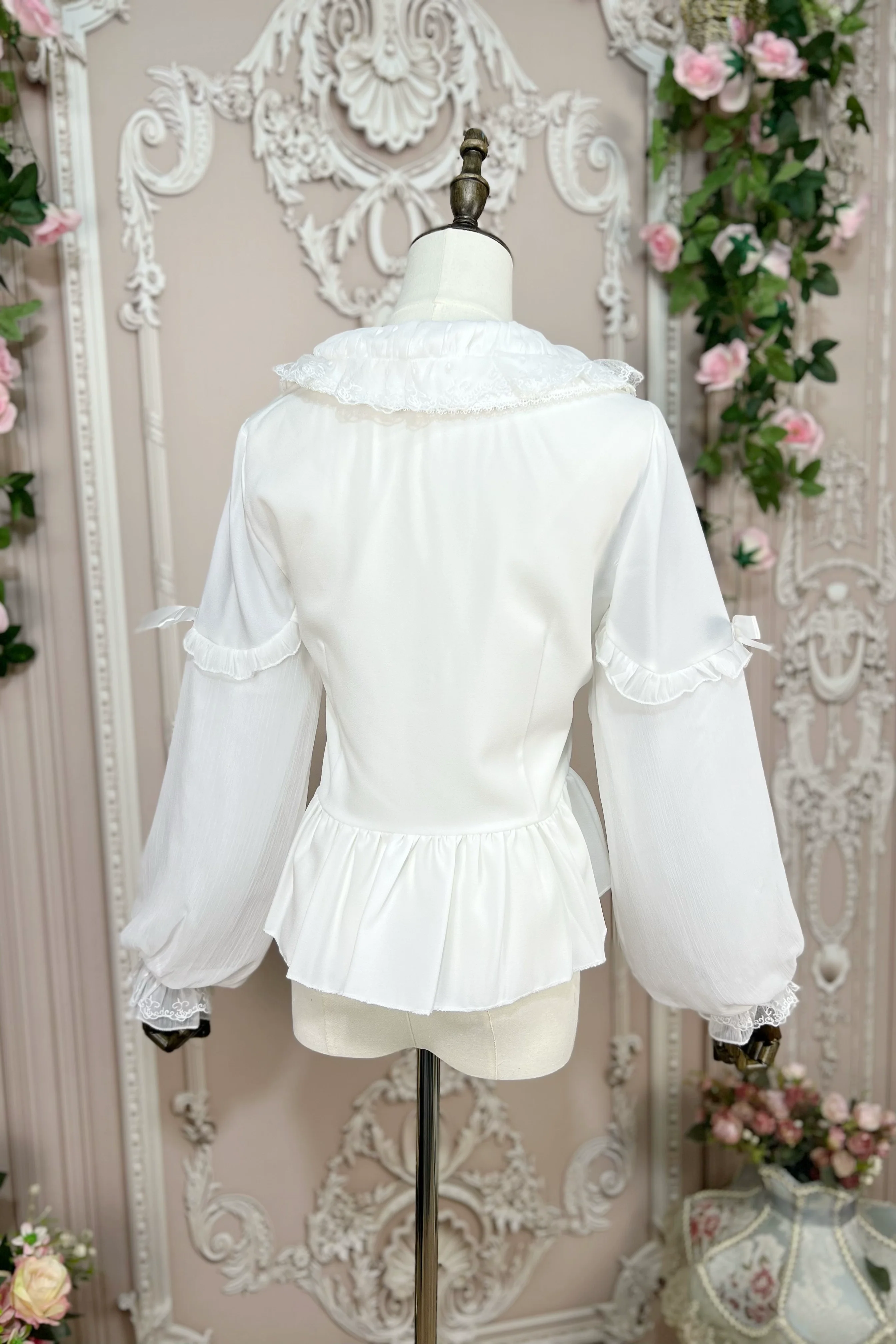 Sweet Lolita Blouse Double-layered Puff Sleeves Lolita Shirt - Image 5