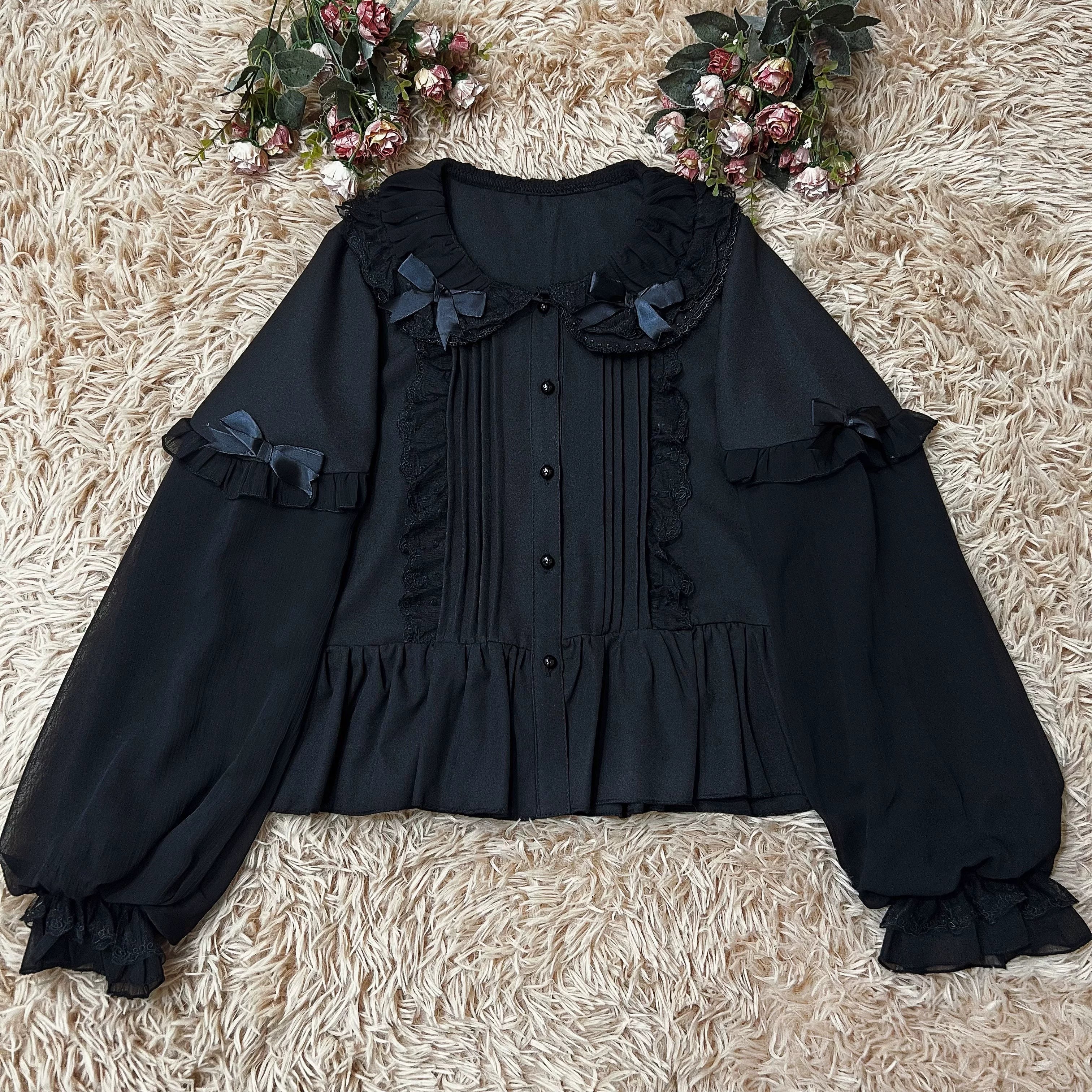 Sweet Lolita Blouse Double-layered Puff Sleeves Lolita Shirt - Image 6