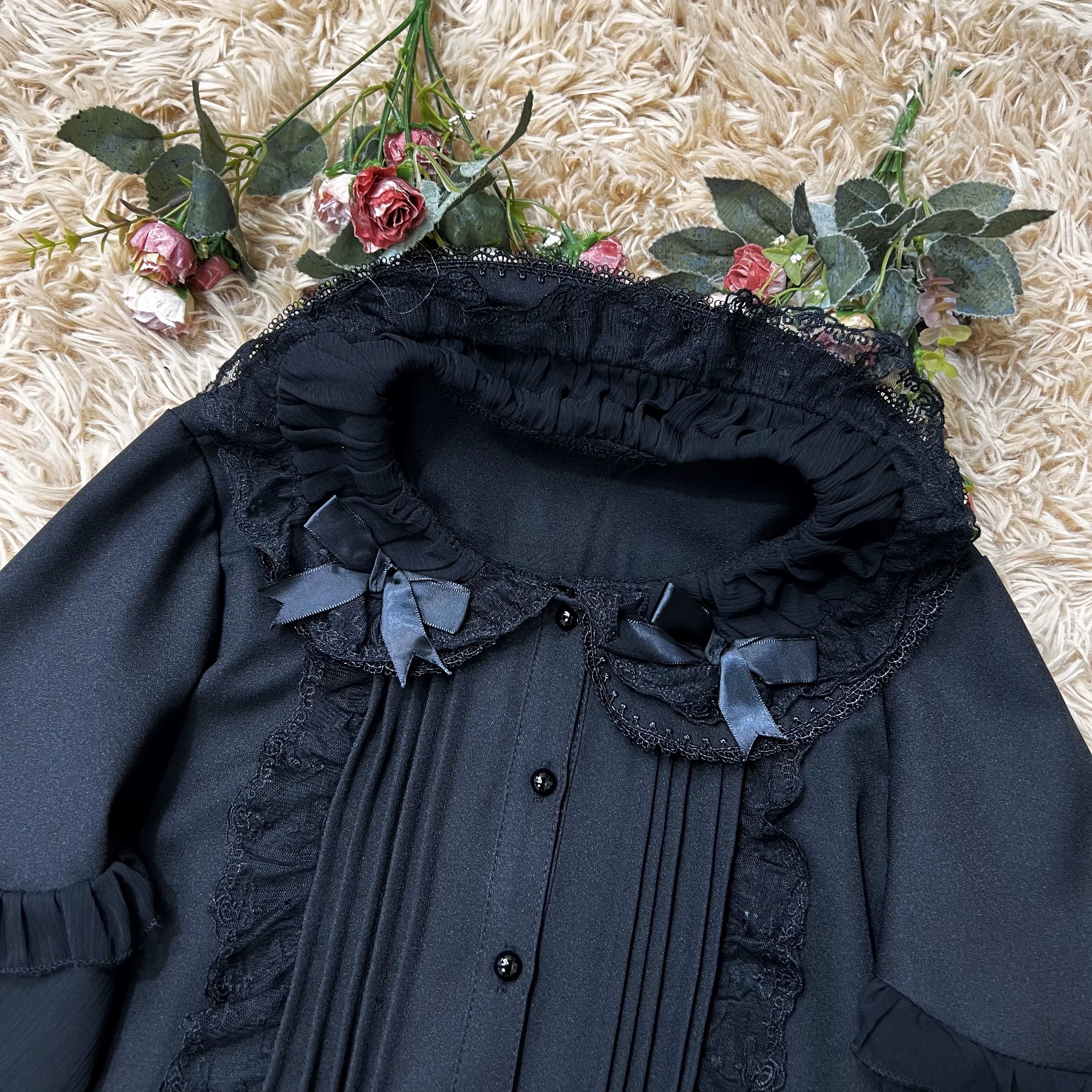 Sweet Lolita Blouse Double-layered Puff Sleeves Lolita Shirt - Image 8