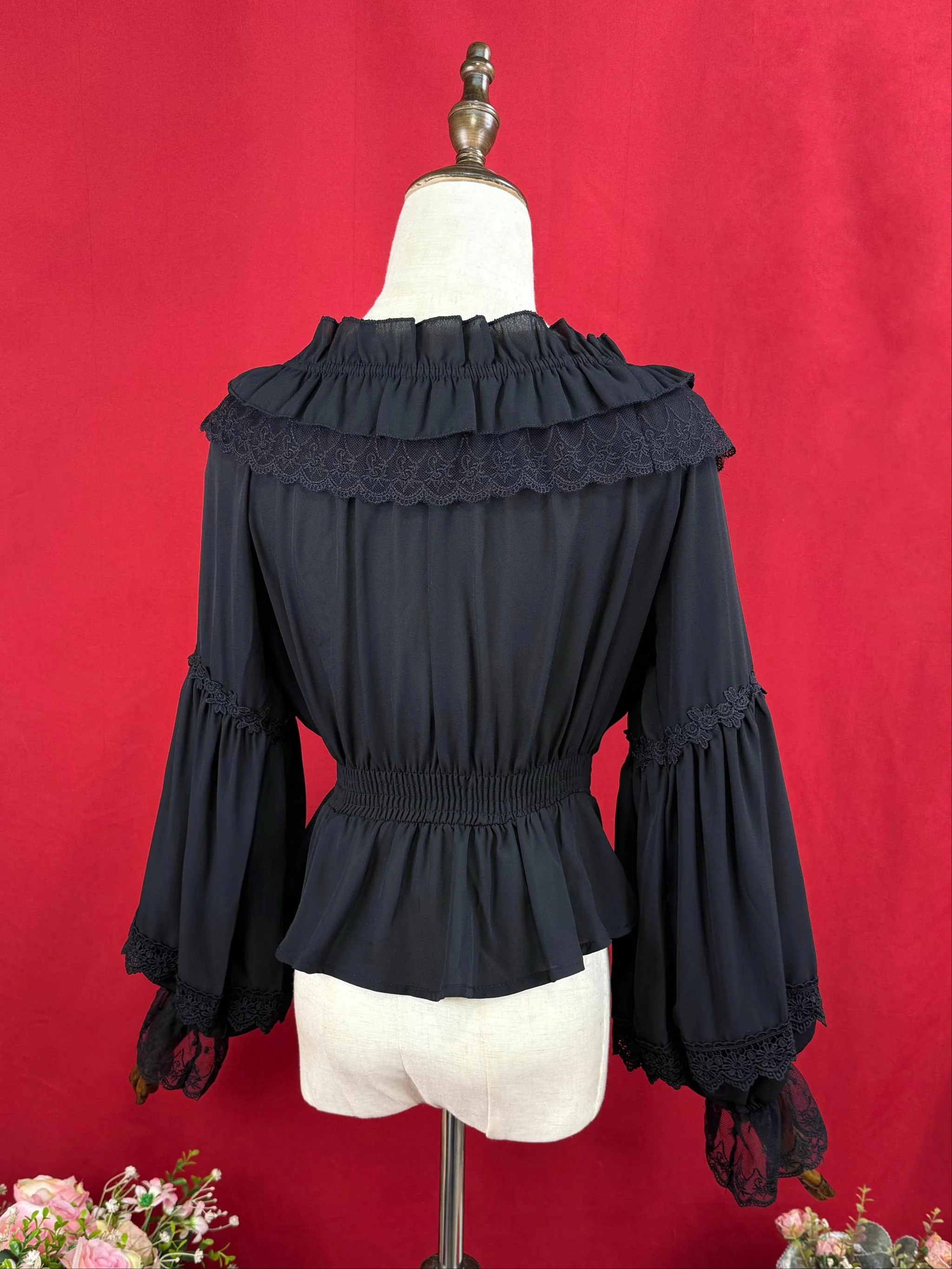 Chiffon Off-Shoulder Classic Lolita Blouse - Image 6