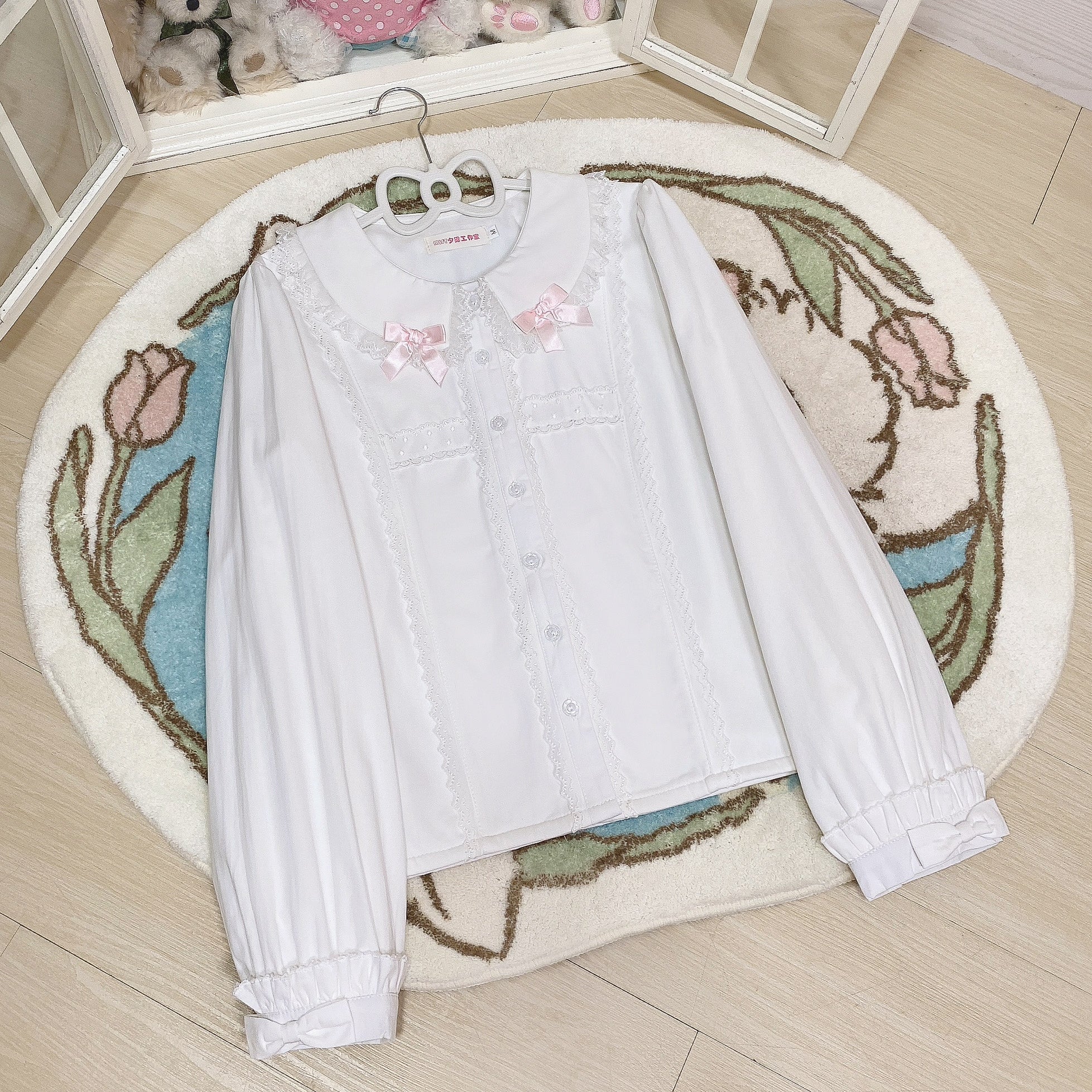 Grace Deer - Sweet Lolita Blouse with Peter Pan Collar and Long Sleeves - Image 12