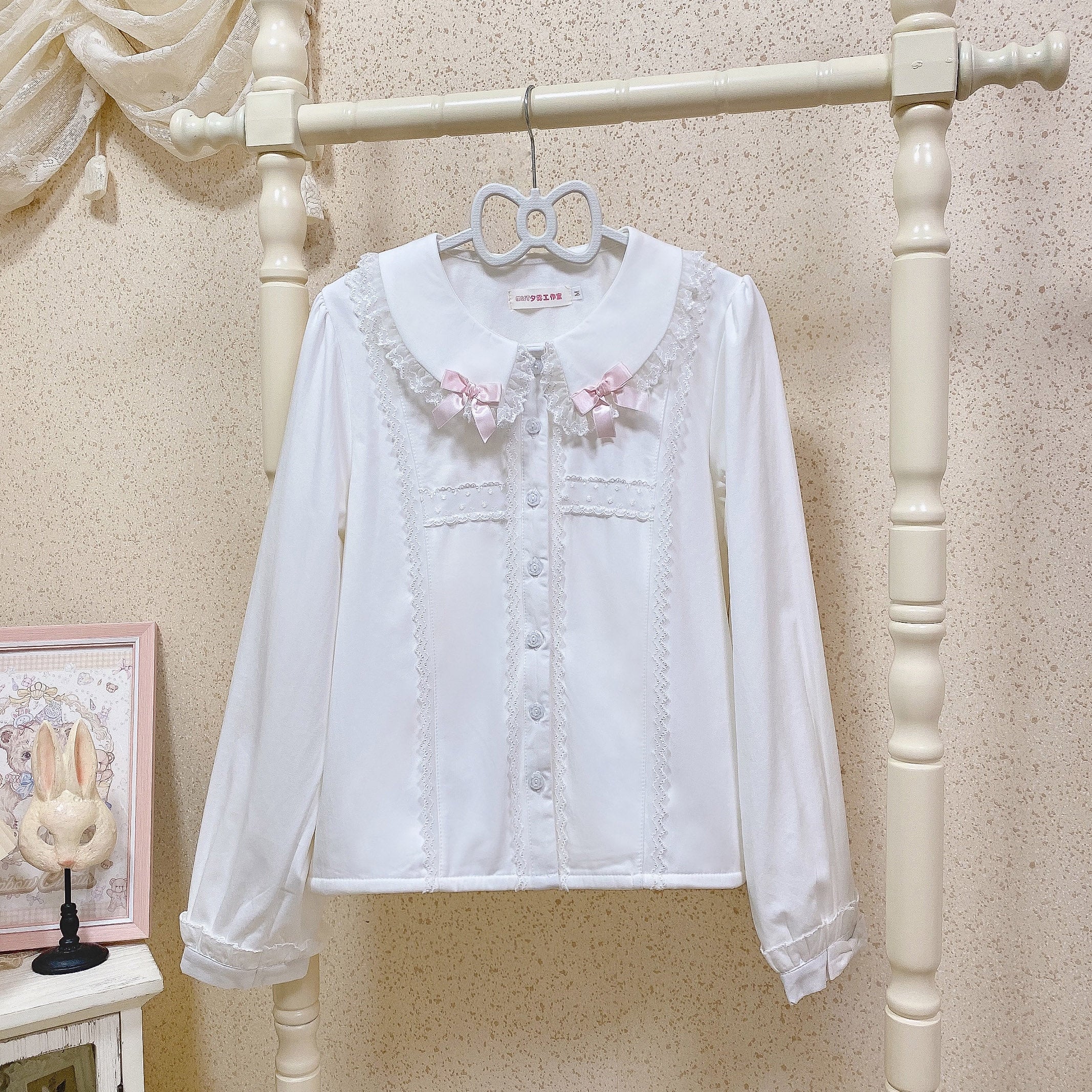 Grace Deer - Sweet Lolita Blouse with Peter Pan Collar and Long Sleeves - Image 7