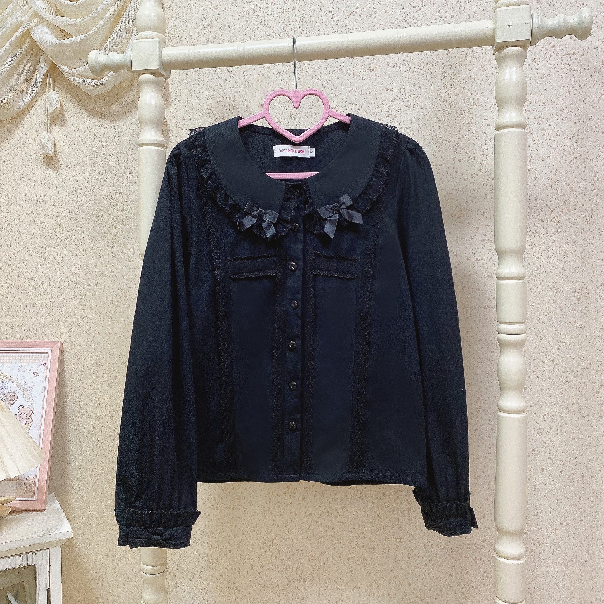Grace Deer - Sweet Lolita Blouse with Peter Pan Collar and Long Sleeves - Image 9