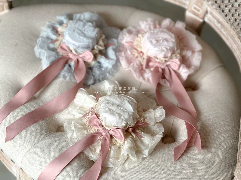 Spring of Mist - Sweet Lolita Bow Hairclip Bowler Hat KC - Image 12